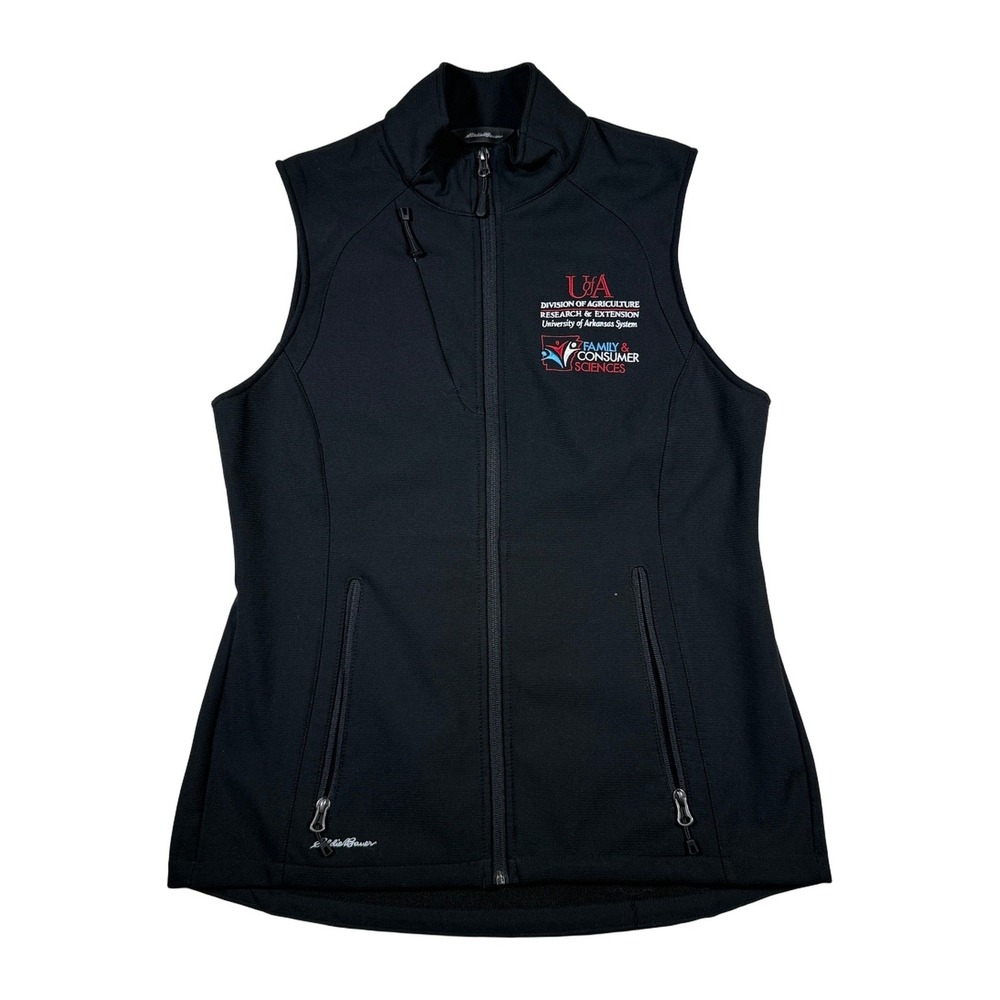 Eddie Bauer Black UA‎ Division Stretch Soft Shell of Agriculture Research Womens